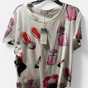 Ko.Ko.Ailis Fashion Graphic Print Women's T-Shirt XL White Red Pink Black